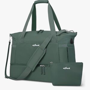 ETRONIK Gym Bag for Women, 45L Carry On Travel Duffel Bag with Shoes Compartment